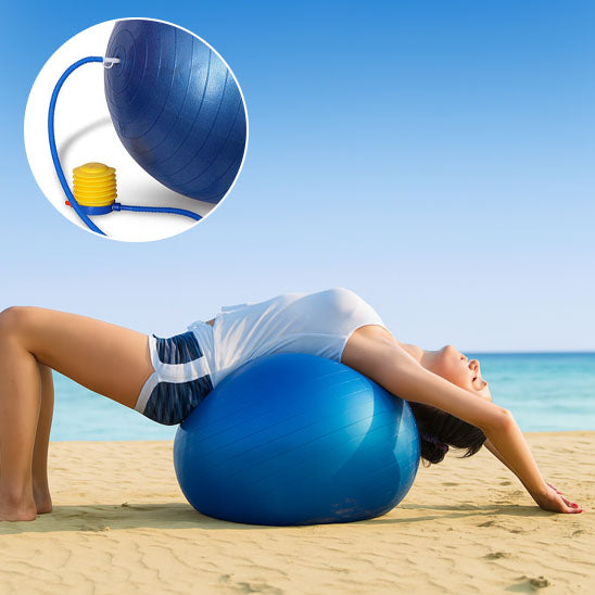 ballon pilates sur plage