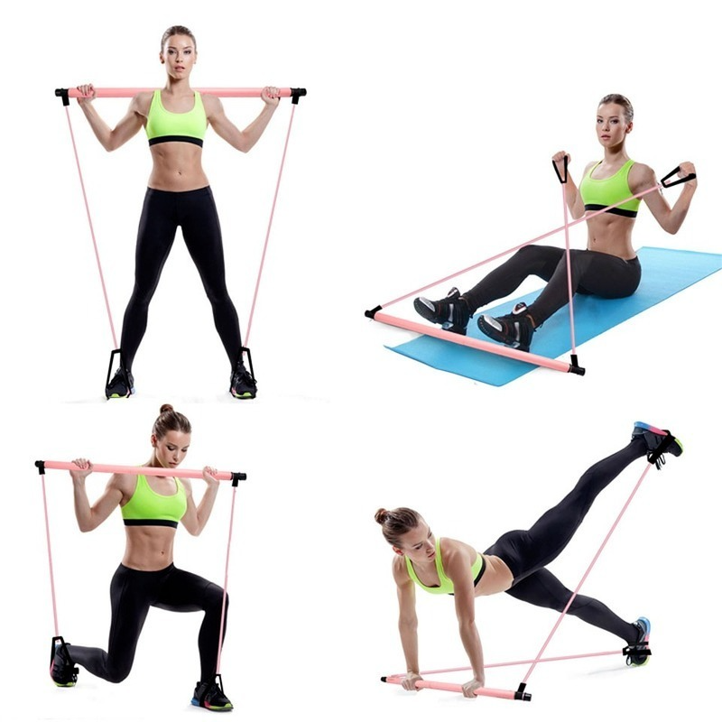élastique musculation barre positions