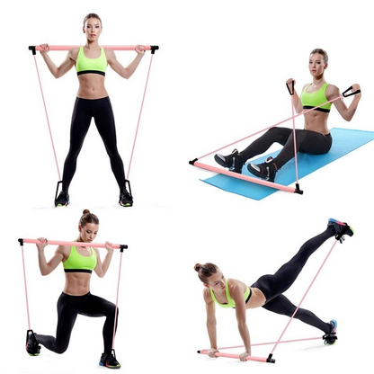 élastique musculation barre positions