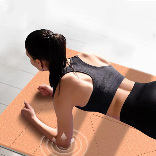 fille fait planche tapis du sport double face