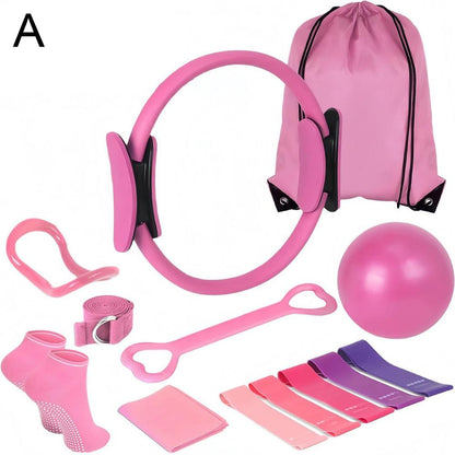 kit pilates 13 pièces rose