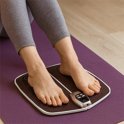 pieds sur appareil pour massage des pieds