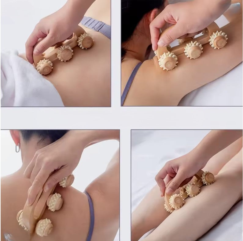  appareil de massage rouleau de massage bois guide