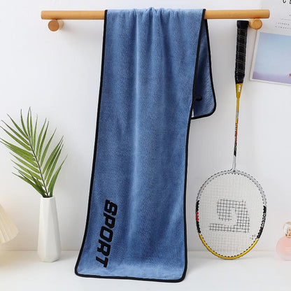 serviette de sport bleu