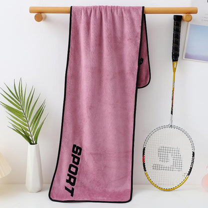 serviette de sport rose