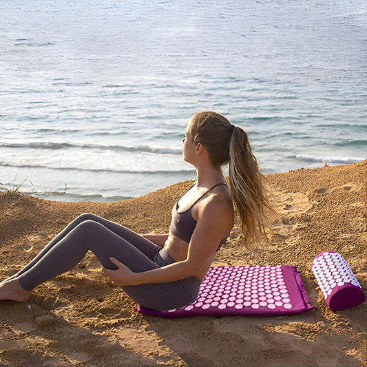 tapis d'acupression sur la plage