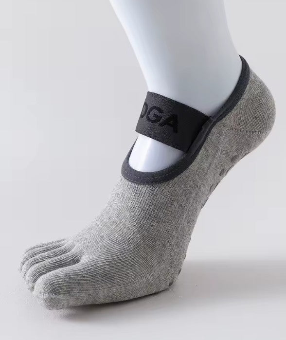 yoga chaussettes gris pâle